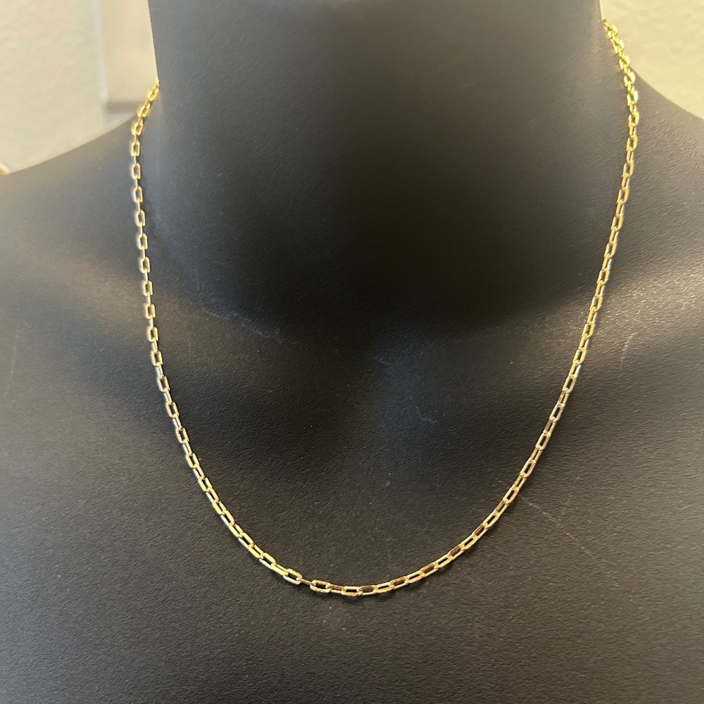 18 karat Gold plates Simple Chain necklace, 17inches long
